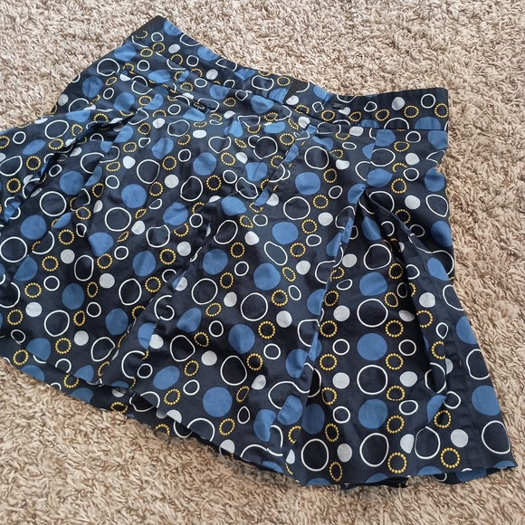 Liz Silk Nwot Stylish Blue Polka Dot Skort - Picture 2 of 9